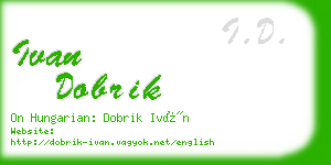 ivan dobrik business card